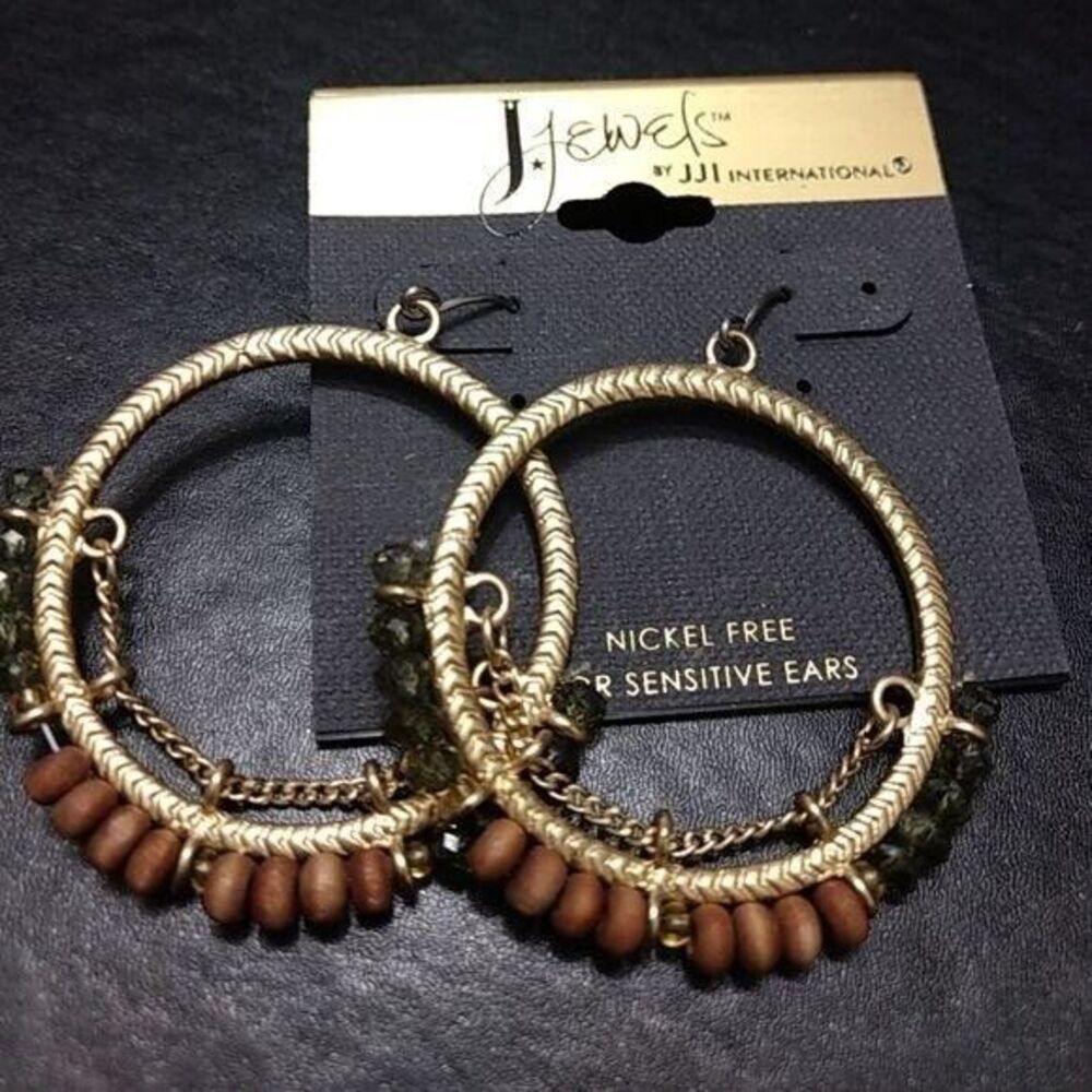 J Jewels sensitive ears gold tone earrings